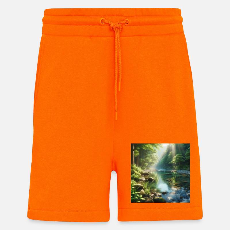 Silence Skogsbäck - Short bio décontracté fabriqué en UE - SUNSET ORANGE