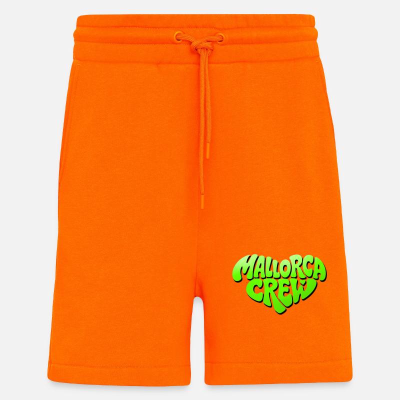 Mallorca Crew Neon Logo - Shorts - made by SPREAD - SUNSET ORANGE