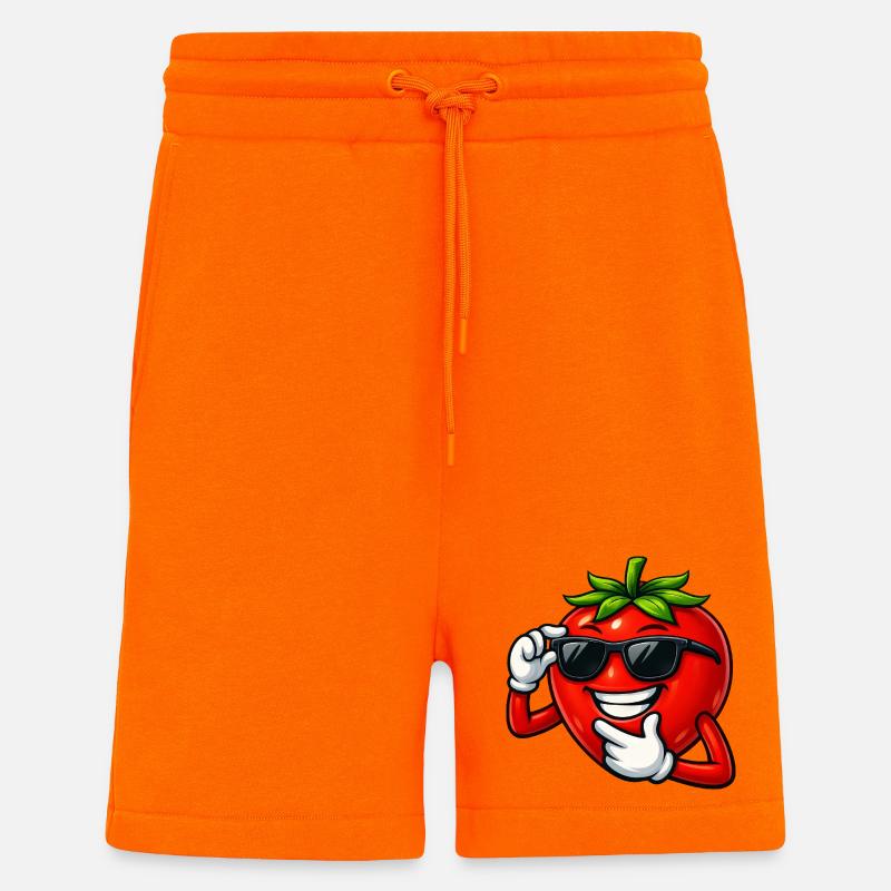 Coole Cartoon Tomate Comic Gemüse Spaß - Shorts - made by SPREAD - SUNSET ORANGE