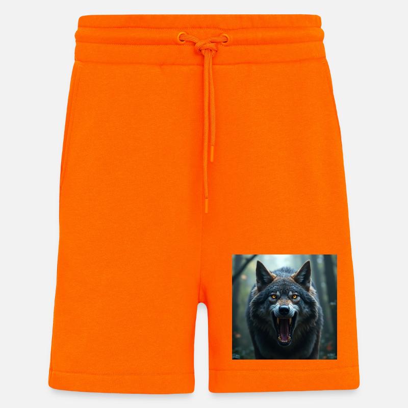 Aggressiver Wolf - Shorts - made by SPREAD - SUNSET ORANGE