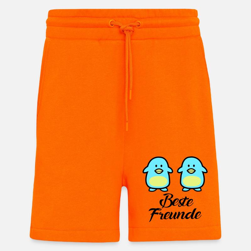 Pinguine Beste Freunde - Shorts - made by SPREAD - SUNSET ORANGE