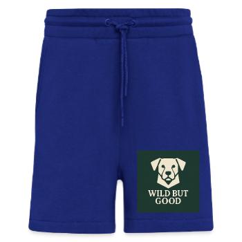 Design de chien sauvage mais bon - Short bio décontracté fabriqué en UE - Iconic Blue - Devant