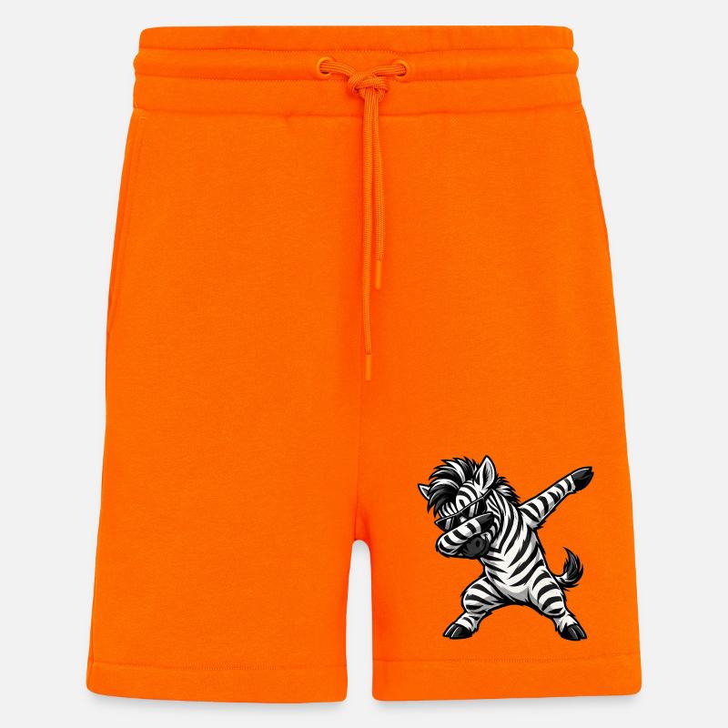 Dabbing Zebra - Shorts - made by SPREAD - SUNSET ORANGE