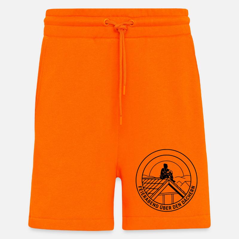 Dachdecker Feierabend über den Dächern - Shorts - made by SPREAD - SUNSET ORANGE