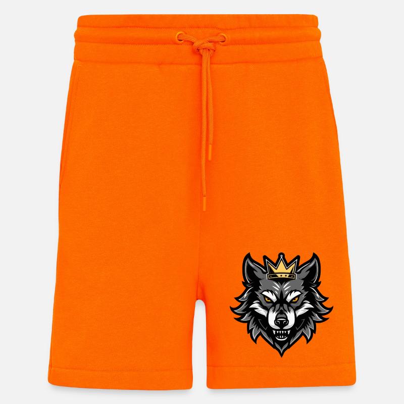 Wolf Head Crown - Shorts - made by SPREAD - SUNSET ORANGE
