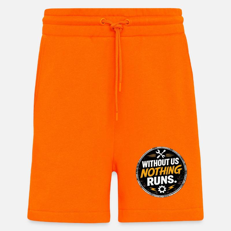Without Us Nothing Runs - Shorts - made by SPREAD - SUNSET ORANGE