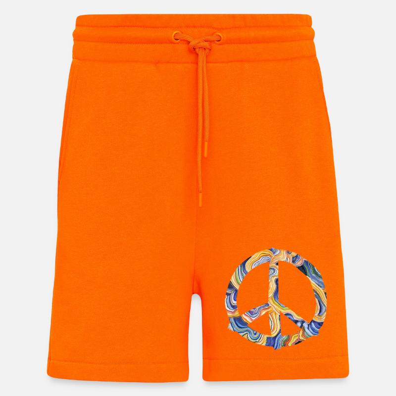 Regenbogen Frieden Symbol - Shorts - made by SPREAD - SUNSET ORANGE