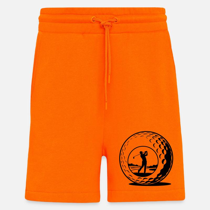 golf ball - Shorts - made by SPREAD - SUNSET ORANGE