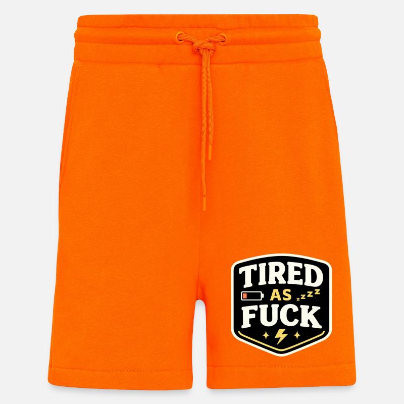 Fatigué comme l’on - Short bio décontracté fabriqué en UE - SUNSET ORANGE