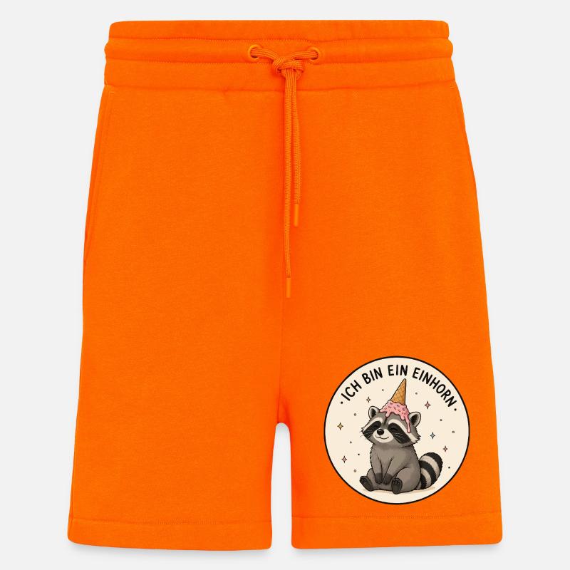 Einhorn Waschbär - Shorts - made by SPREAD - SUNSET ORANGE