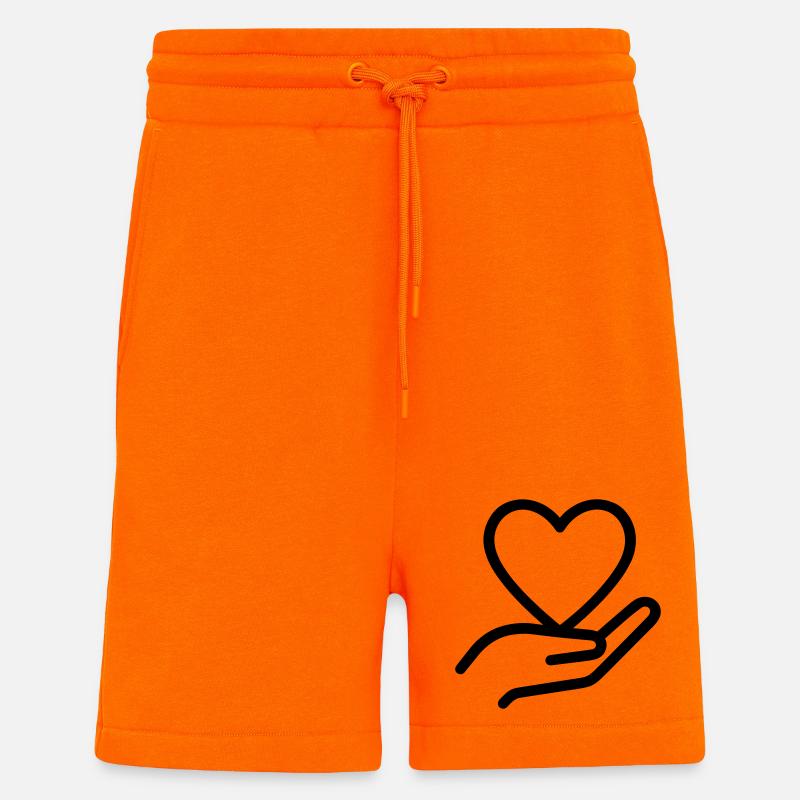 Hand Herz - Shorts - made by SPREAD - SUNSET ORANGE