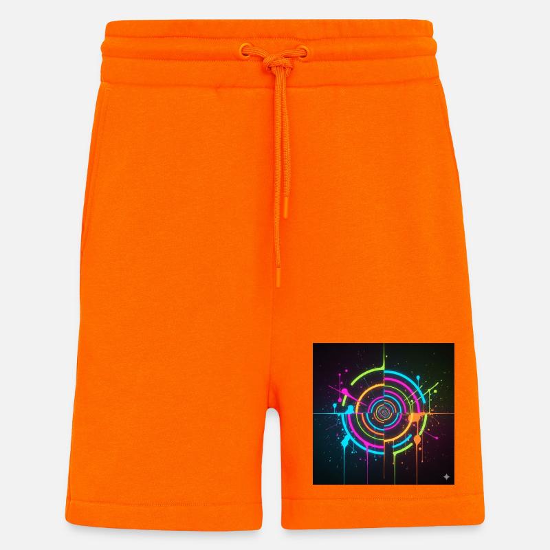 Neon Circle Splatter - Shorts - made by SPREAD - SUNSET ORANGE