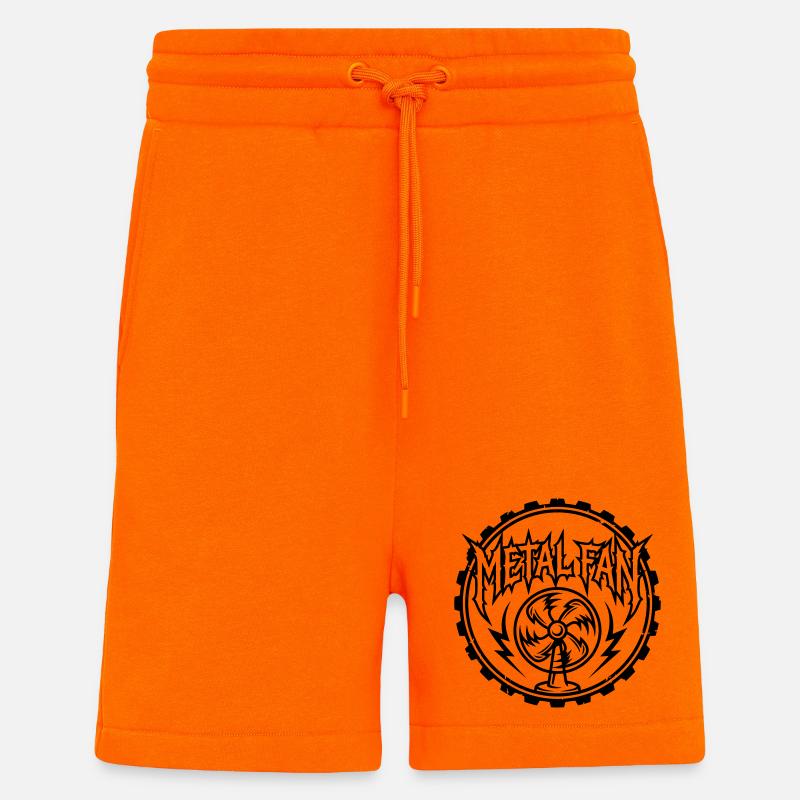 Ventilateur métallique - Short bio décontracté fabriqué en UE - SUNSET ORANGE