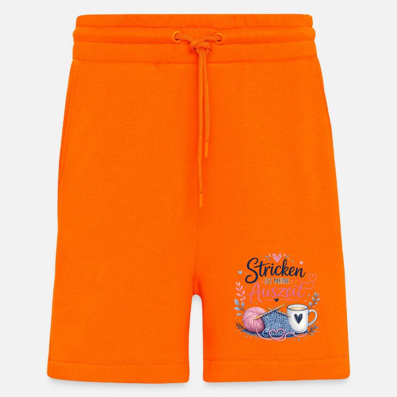 Stricken ist meine Auszeit - Shorts - made by SPREAD - SUNSET ORANGE