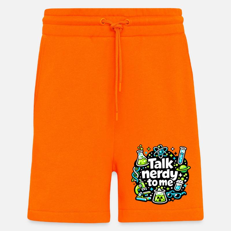 Parlez-moi de design geek - Short bio décontracté fabriqué en UE - SUNSET ORANGE