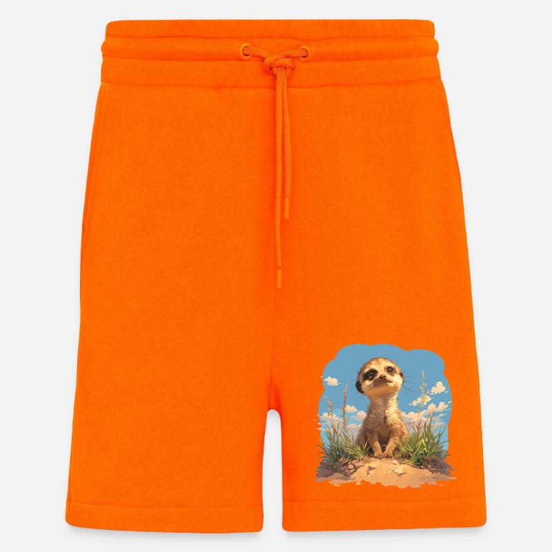 Meerkat Erdmännchen - Shorts - made by SPREAD - SUNSET ORANGE