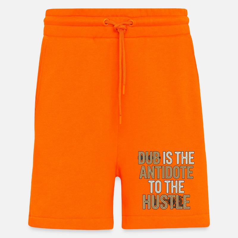 Dub Hustle - Short bio décontracté fabriqué en UE - SUNSET ORANGE