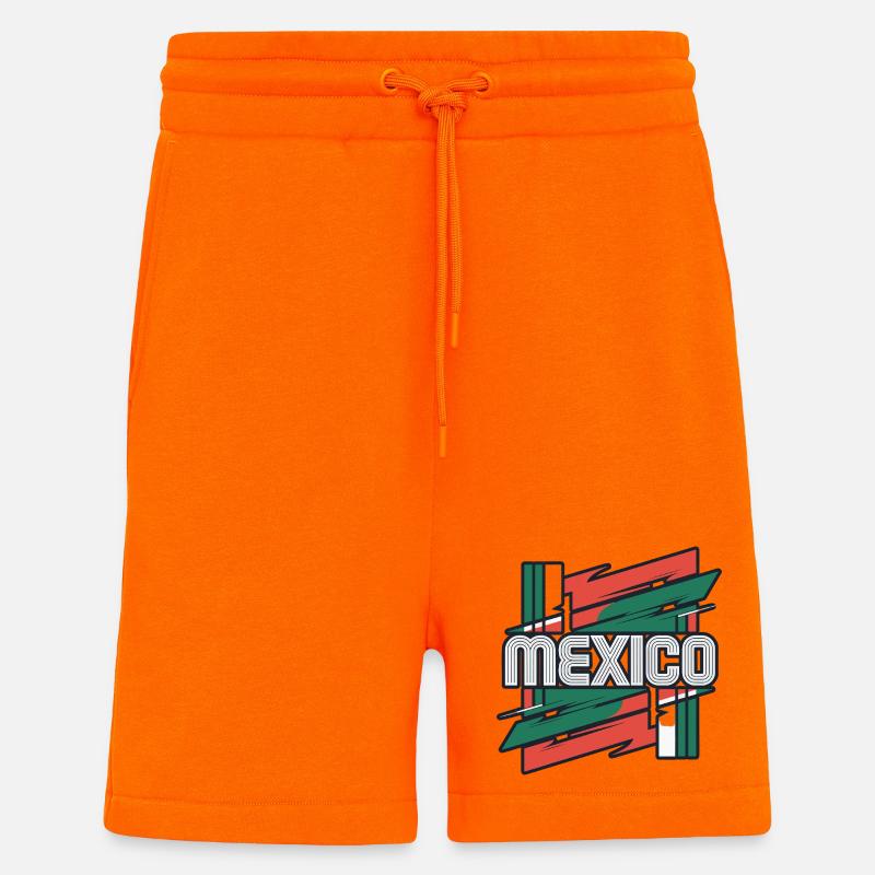 Mexique - Short bio décontracté fabriqué en UE - SUNSET ORANGE