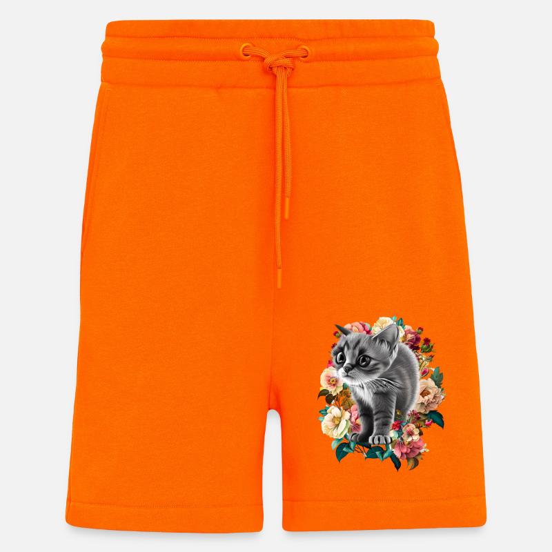 Cat - Shorts - made by SPREAD - SUNSET ORANGE