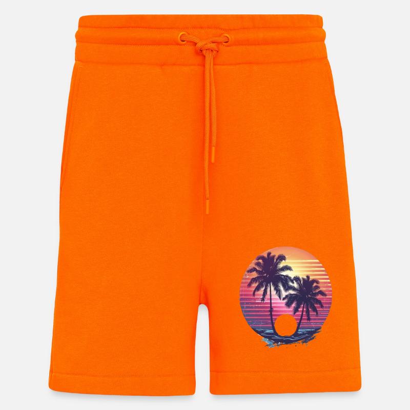 Sunny Palm Trees Sunset - Shorts - made by SPREAD - SUNSET ORANGE