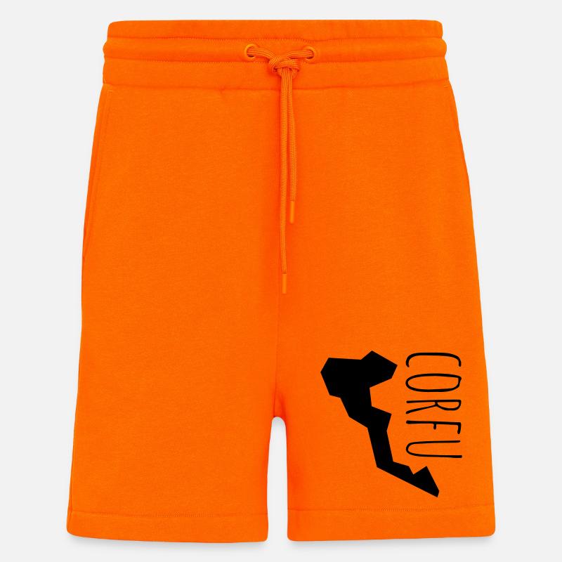 corfu - Short bio décontracté fabriqué en UE - SUNSET ORANGE