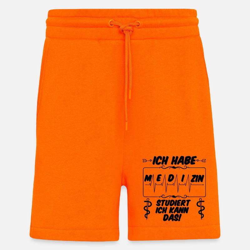 Ich habe Medizin studiert Geschenk - Shorts - made by SPREAD - SUNSET ORANGE