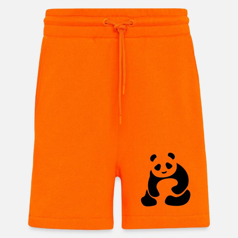 Panda - Panda Bär - Pandabär - Shorts - made by SPREAD - SUNSET ORANGE
