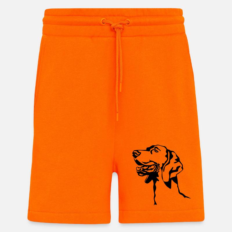 Weimaraner Kopf - Shorts - made by SPREAD - SUNSET ORANGE