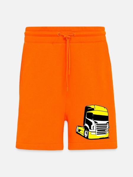 Gelber Lkw Pop-Art - Shorts - made by SPREAD - SUNSET ORANGE