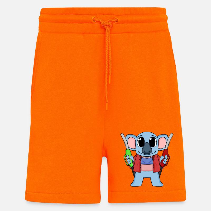 Tankwart Koala Tankstelle - Shorts - made by SPREAD - SUNSET ORANGE