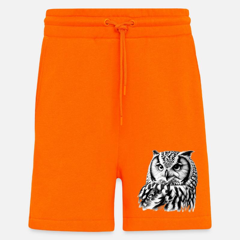 Hibou - Short bio décontracté fabriqué en UE - SUNSET ORANGE