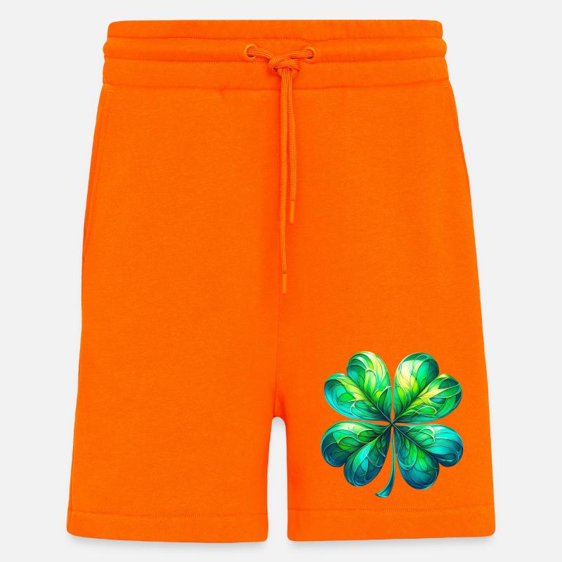 Vierblättriges Kleeblatt - Shorts - made by SPREAD - SUNSET ORANGE