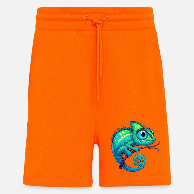 Caméléon - Short bio décontracté fabriqué en UE - SUNSET ORANGE