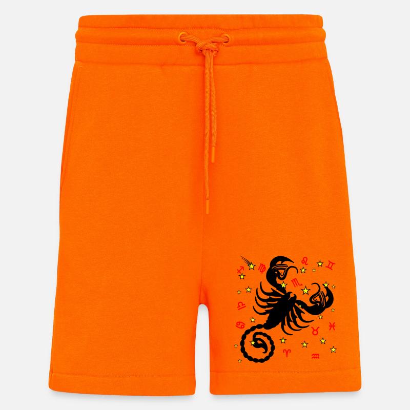 Sternzeichen Stern Logo Skorpion - Shorts - made by SPREAD - SUNSET ORANGE