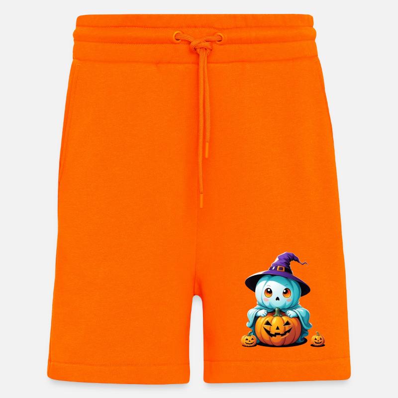 Fantôme de sorcière - Short bio décontracté fabriqué en UE - SUNSET ORANGE