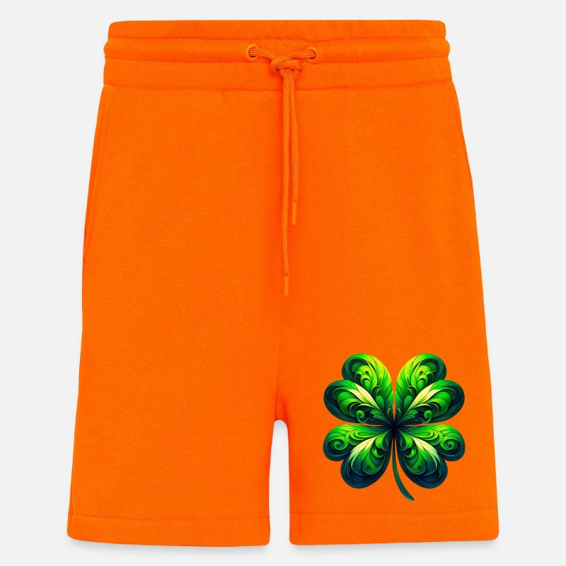 Vierblättriges Kleeblatt - Shorts - made by SPREAD - SUNSET ORANGE