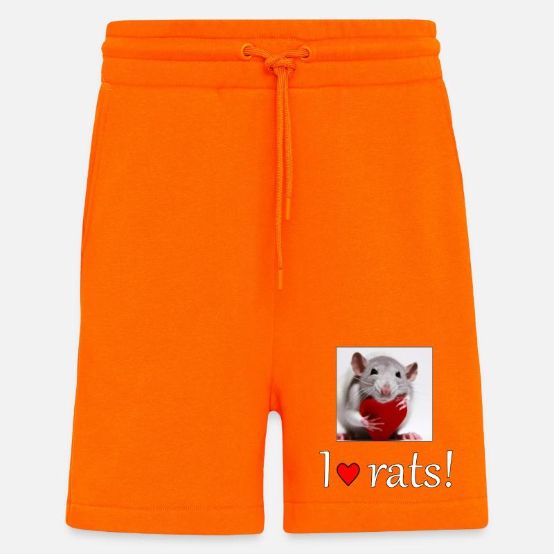 Ratte mit Herz - Shorts - made by SPREAD - SUNSET ORANGE