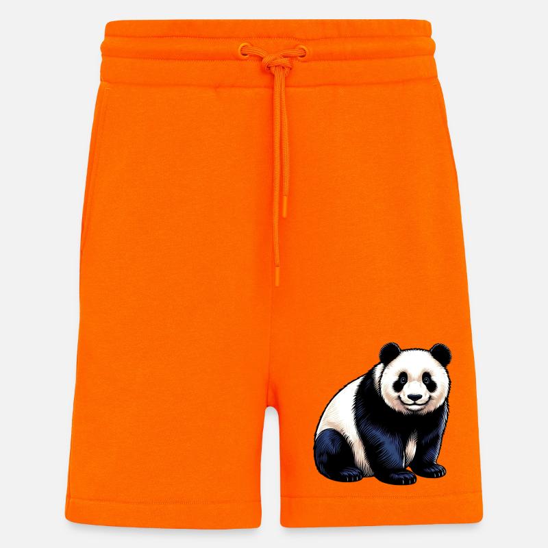 Panda - Short bio décontracté fabriqué en UE - SUNSET ORANGE