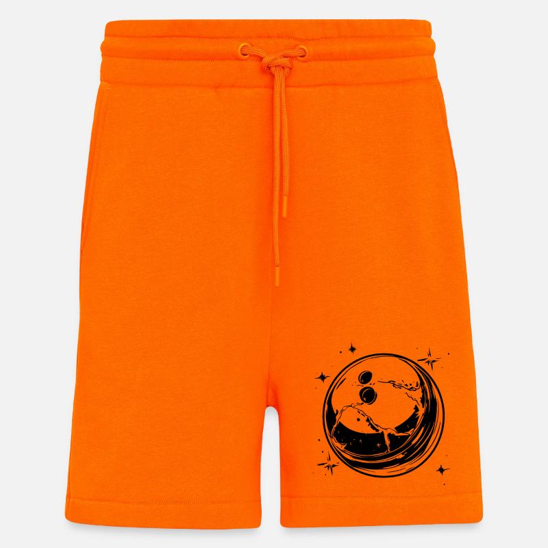Look de dessin animé de bowling - Short bio décontracté fabriqué en UE - SUNSET ORANGE