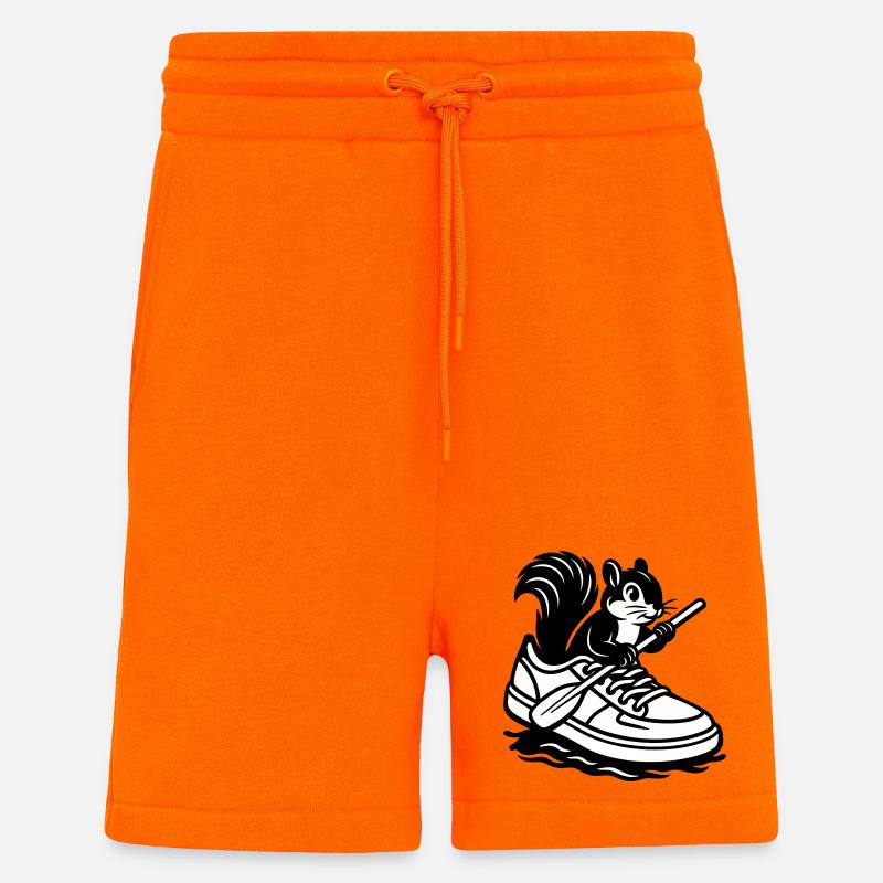 Eichhörnchen im Sneaker! - Shorts - made by SPREAD - SUNSET ORANGE