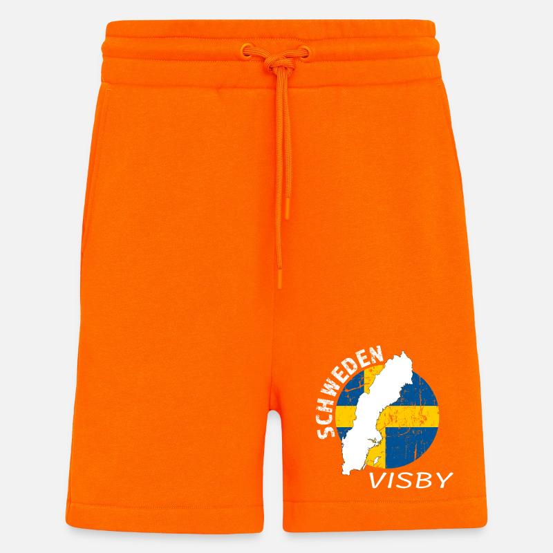 Visby - Short bio décontracté fabriqué en UE - SUNSET ORANGE