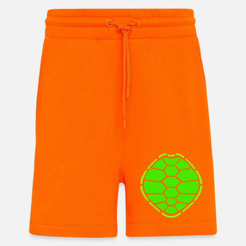 Turtle shell pattern turtle icon cool - Shorts - made by SPREAD - SUNSET ORANGE