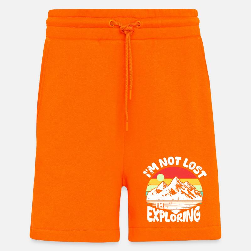 Retro Mountain Exploration - Shorts - made by SPREAD - SUNSET ORANGE