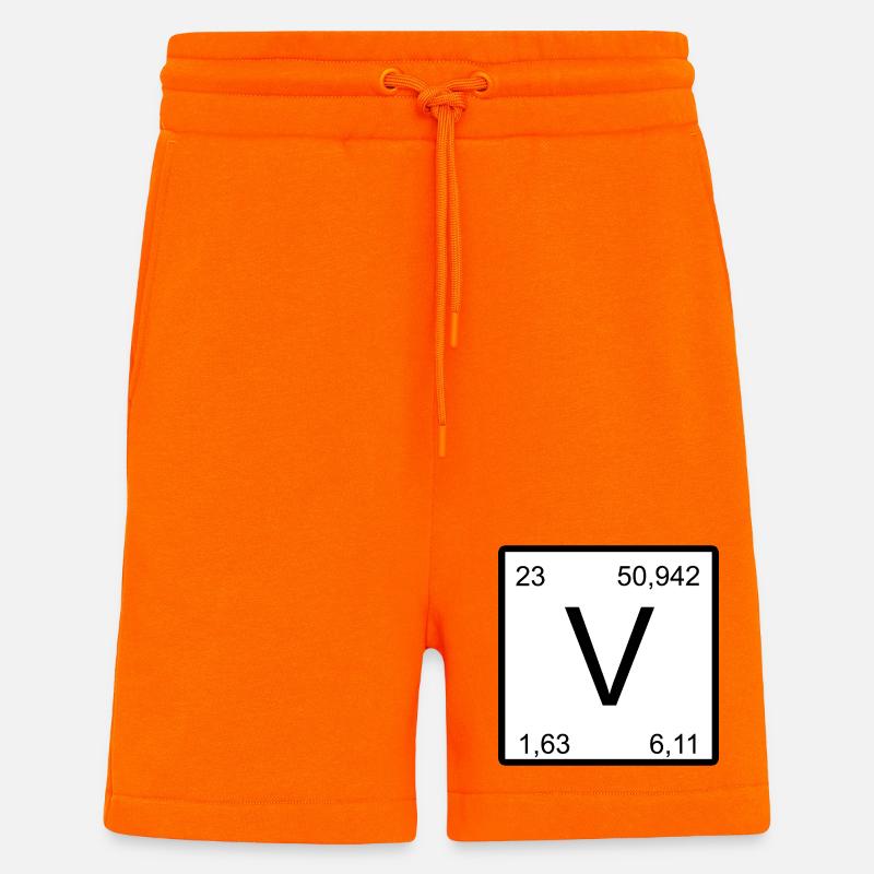 Vanadium V-Element Conception - Short bio décontracté fabriqué en UE - SUNSET ORANGE