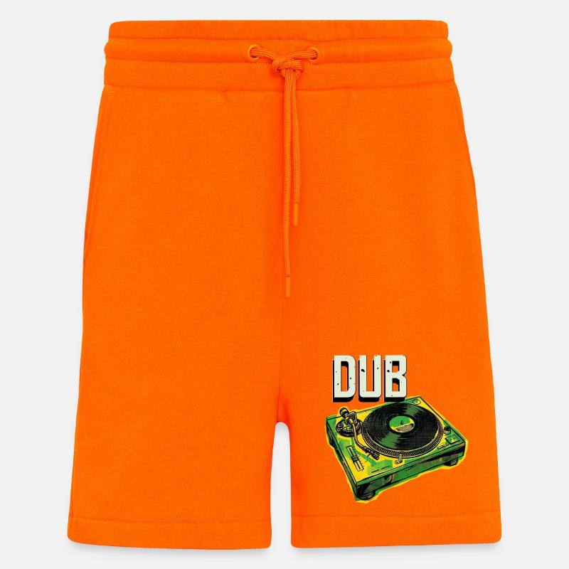 Dub Reggae Turntable - Shorts - made by SPREAD - SUNSET ORANGE