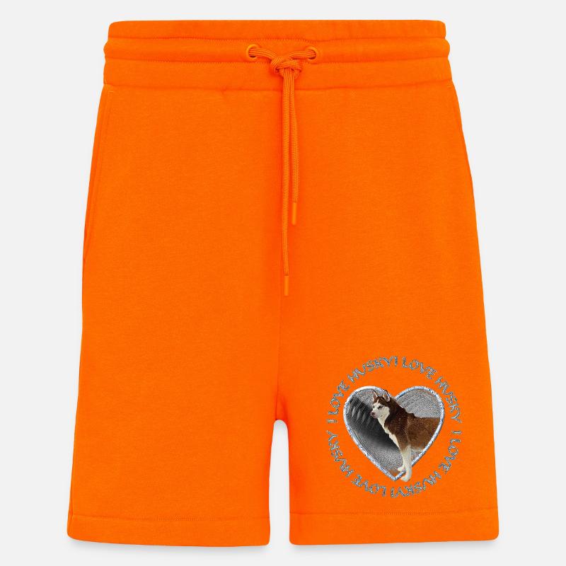 Husky im Herzen Liebe - Shorts - made by SPREAD - SUNSET ORANGE
