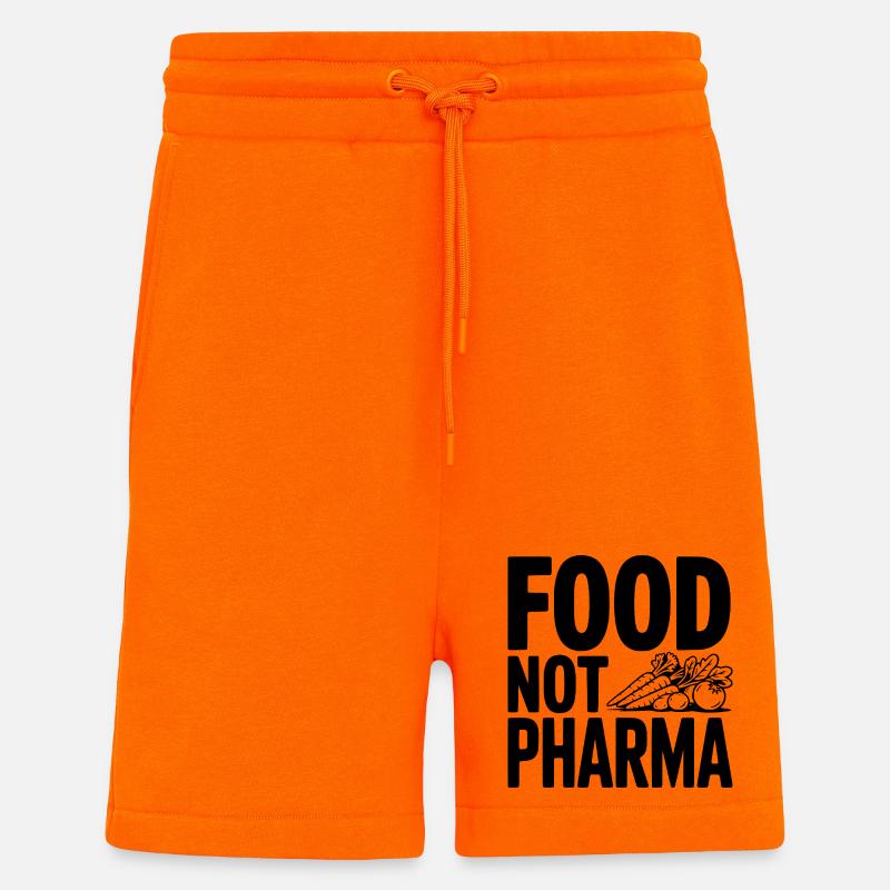 Alimentaire, pas pharmaceutique - Short bio décontracté fabriqué en UE - SUNSET ORANGE
