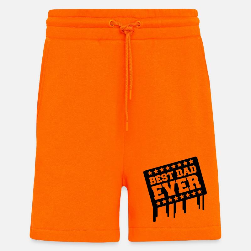 best_dad_ever03 - Short bio décontracté fabriqué en UE - SUNSET ORANGE