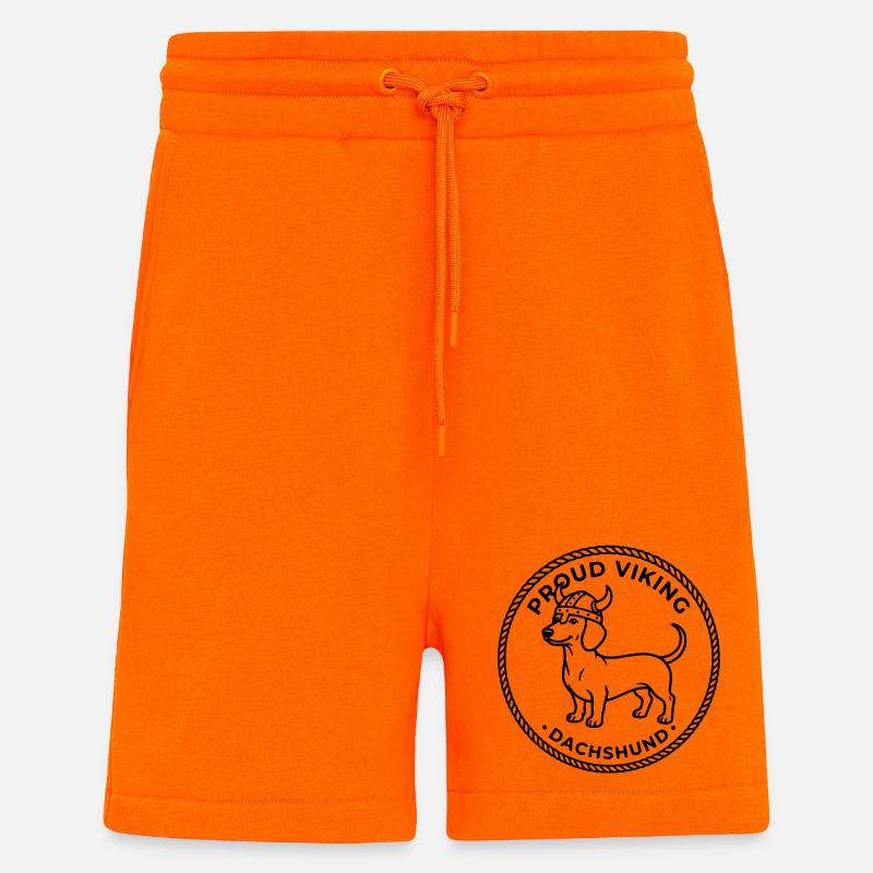 Fierté viking teckel - Short bio décontracté fabriqué en UE - SUNSET ORANGE