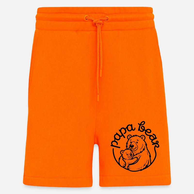 Papa Ours - Short bio décontracté fabriqué en UE - SUNSET ORANGE